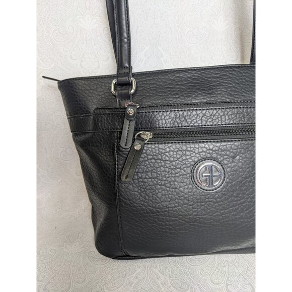 GIANI BERNINI pebbled faux-leather women's tote bag -Black NEW! - Picture 4 of 10